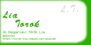 lia torok business card